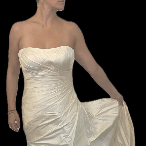 NWT Vintage Martina Liana Ivory Silk Wedding Dress - Picture 4 of 6